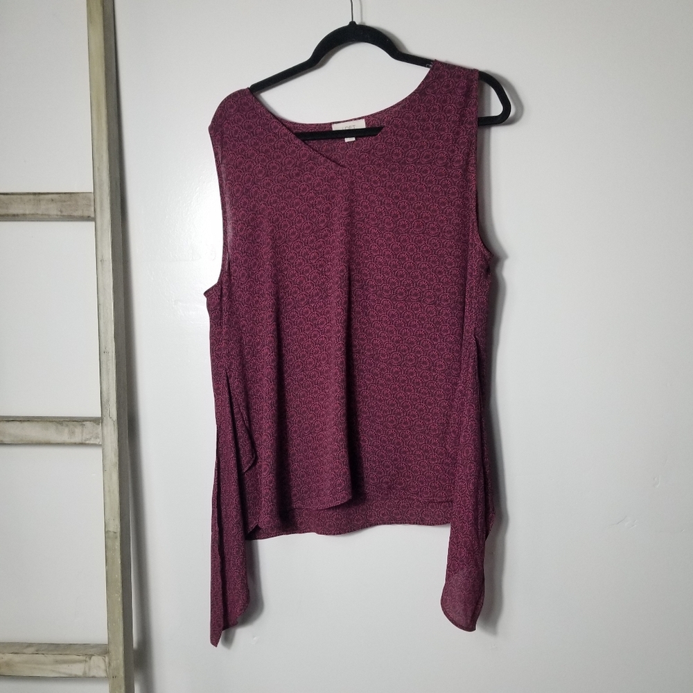 LOFT OUTLET WOMEN'S DRESSY SLEEVELESS BLOUSE SIZE XL